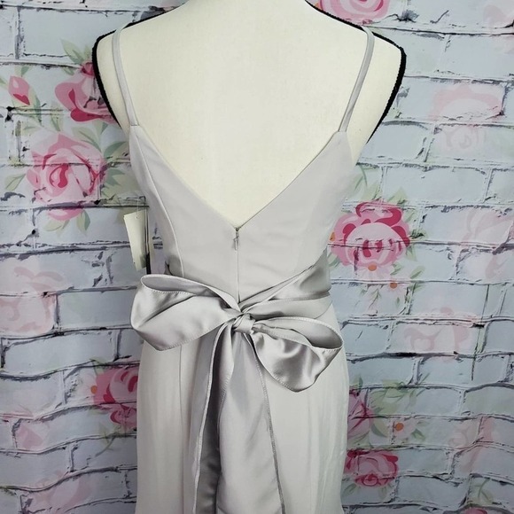 NWT WHITE By VERA WANG V-Neck Crepe Mermaid Bridesmaid Dress - Picture 5 of 9